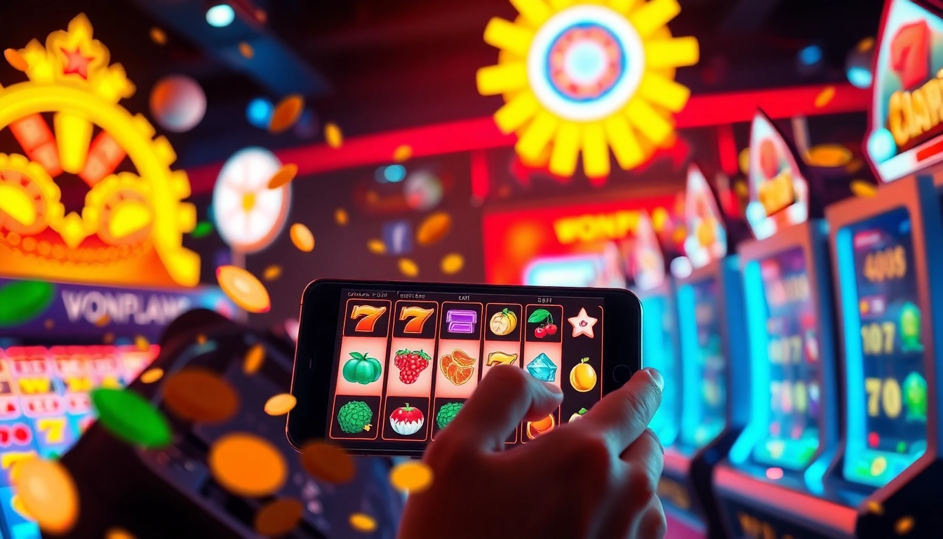 WONPLAY912 online gaming experience with vibrant slot machines and user engagement.