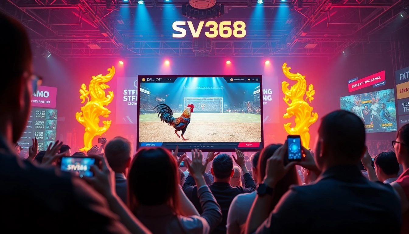 Exciting live cockfighting action on sv368win.live with engaging visuals and vibrant colors.