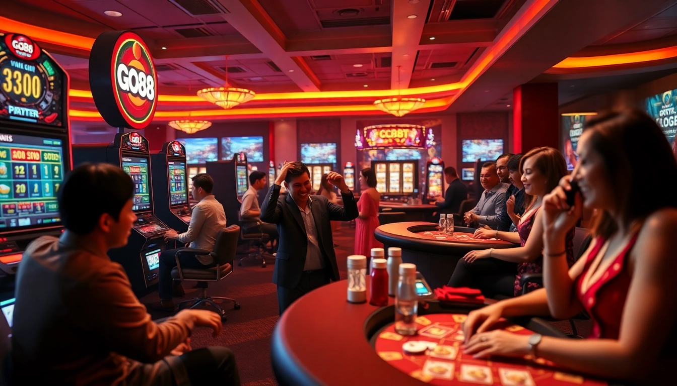 Engaging scene at dittytalk.com showcasing the excitement of online gaming in 2025 with players at GO88.