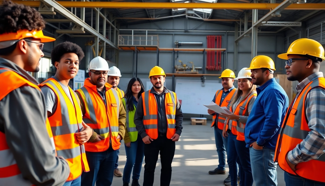 Engage in construction workforce training with diverse participants in a professional setting.